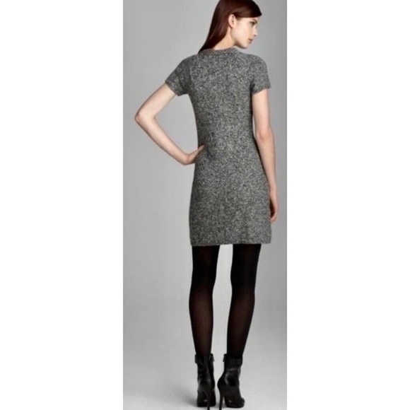 THEORY Wool Dorthea M Loryelle Dress Heathered Gray Sweater Knit Sheath Large - Picture 9 of 16